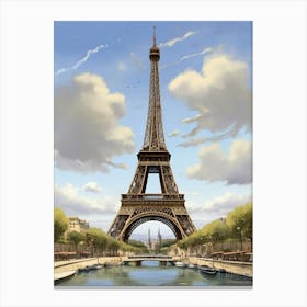 Eiffel Tower art print 3 Canvas Print