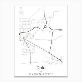 Dolo,Italy Minimalist Map Canvas Print