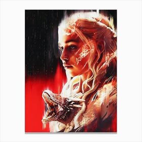 Daenerys And Her Dragons Canvas Print