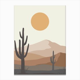 Cactus In The Desert 58 Canvas Print