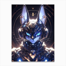 Futuristic Cat Canvas Print