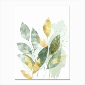 Watercolor Leaves 10 Canvas Print