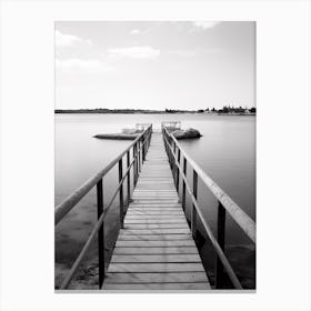 Porto Cesareo, Italy, Black And White Photography 3 Canvas Print