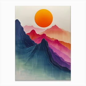 Azure Mountains Canvas Print