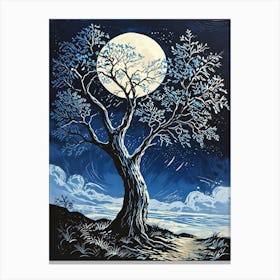 Moonlight Tree Canvas Print