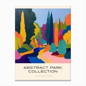 Abstract Park Collection Poster Mount Royal Park Montreal Canada 2 Canvas Print