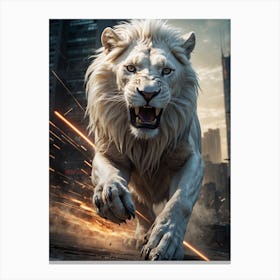 White Lion Canvas Print