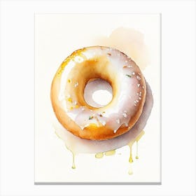 Buttermilk Donut Cute Neon 5 Canvas Print