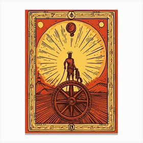 Wheel Of Fortune Tarot Card, Vintage 0 Canvas Print