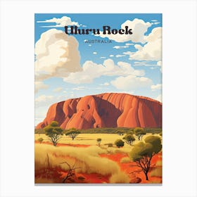 Uluru Rock Ayers Rock Art Illustration Canvas Print