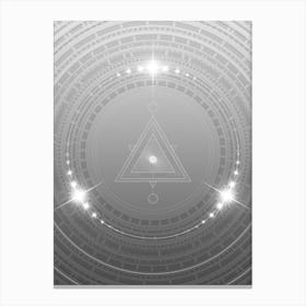 Geometric Glyph in White and Silver with Sparkle Array n.0152 Canvas Print