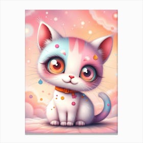 The Adventures of Twinkle the Happy Cat: A Cute Kitten Artwork For Children Canvas Print