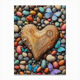 Heart Of Pebbles Canvas Print