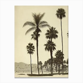 Santa Monica Beach Los Angeles California Vintage Canvas Print
