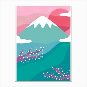 Japanese Mountain Print Canvas Print