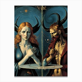 Conscience and Malevolence Canvas Print