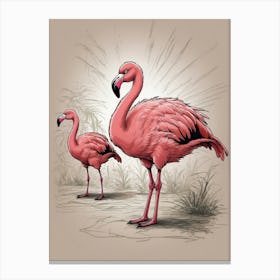 Flamingos 5 Canvas Print