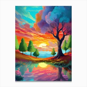 Sunset Painting 5 Canvas Print