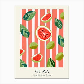 Marche Aux Fruits Guava Fruit Summer Illustration 2 Canvas Print