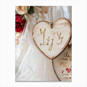 Heart Wedding Sign Canvas Print