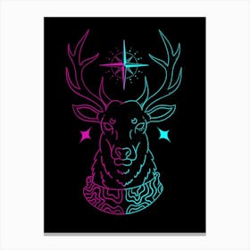 Retro Deer 1 Canvas Print