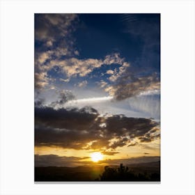 Sunset Over The Hills Canvas Print