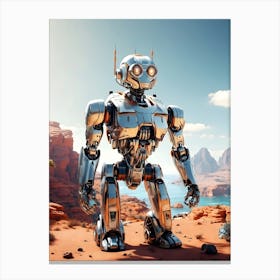 Robot In The Desert Canvas Print