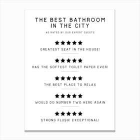Bathroom Ratings Canvas Print