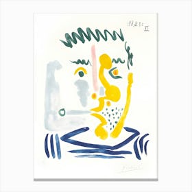 Pablo Picasso Man With A Cigarette Canvas Print