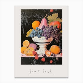 Art Deco Fruit Bowl 1 Poster Canvas Print