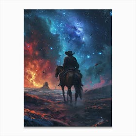 Cowboy In Space 2 Canvas Print