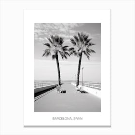 Poster Of Cannes, France, Photography In Black And White 4 Canvas Print