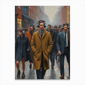 Group Of People Listening To Music Canvas Print