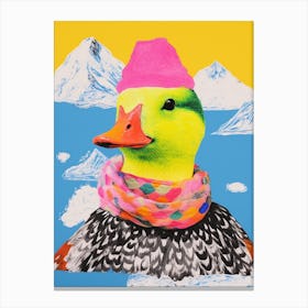 Duck In A Hat Collage 1 Canvas Print