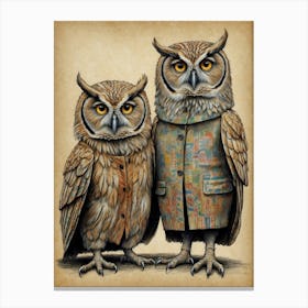 Owls funny Canvas Print