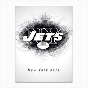 New York Jets Sketch Drawing Canvas Print