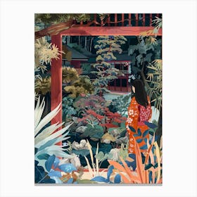 In The Garden Ryoan Ji Garden Japan 1 Canvas Print