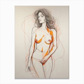 Nude Drawing Canvas Print