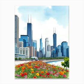 Cityscape in Bloom Canvas Print