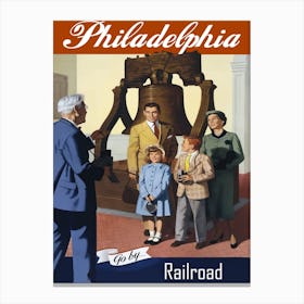 Philadelphia, Trave By Railroad Canvas Print