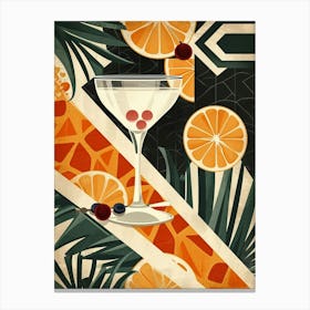 Fruity Art Deco Cocktail 4 Canvas Print