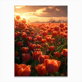 Sunset Tulips 3 Canvas Print