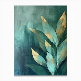 Abstract Of Green Leaves Canvas Print