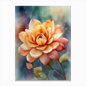 Watercolor Of A Flower 2 Canvas Print