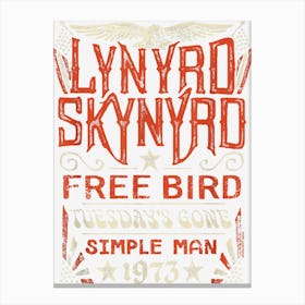 Lynyrd Skynyrd free bird poster Canvas Print