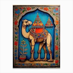 Default Traditional Madhubani Style Painting Of A Camel On A T 1 (1) Canvas Print