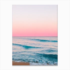 Cala Tarida, Ibiza, Spain Pink Photography 1 Canvas Print