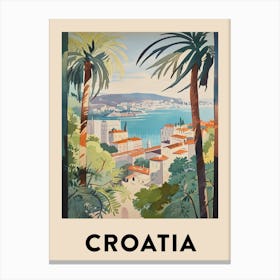 Croatia 4 Vintage Travel Poster Canvas Print