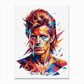 David Bowie 02 Portrait Music WPAP Pop Art Canvas Print