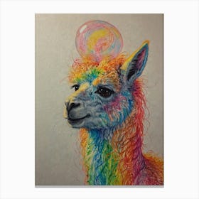 Rainbow Llama 8 Canvas Print